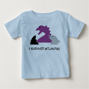 Camiseta Para Bebê Seameeples - j survived Atlântida
