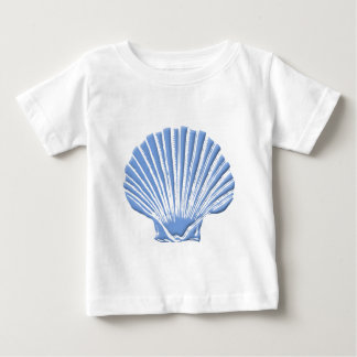 Camiseta Para Bebê Seashell azul