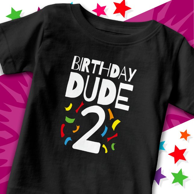Camiseta Para Bebê segundo aniversário 2 anos Festa de Menino 2 (Criador carregado)