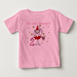 Camiseta Para Bebê Segundo aniversário da Princesa Pequena