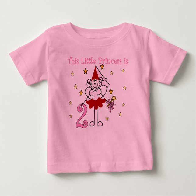 Camiseta Para Bebê Segundo aniversário da Princesa Pequena (Frente)