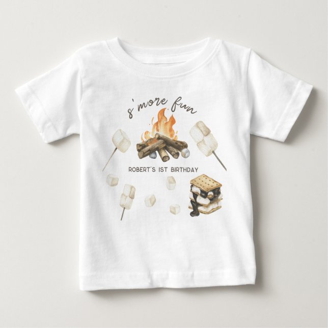 Camiseta Para Bebê Segundo aniversário de Campfire S. (Frente)