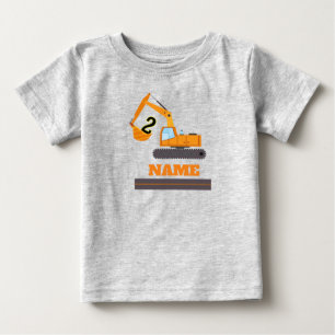 Camiseta Para Bebê segundo aniversário de construção - personaliza