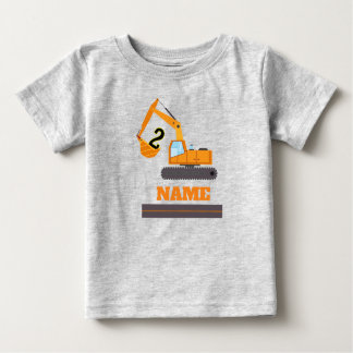 Camiseta Para Bebê segundo aniversário de construção - personalizado 