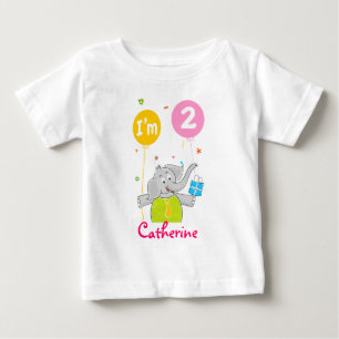 Camiseta Para Bebê segundo aniversário de Toddler