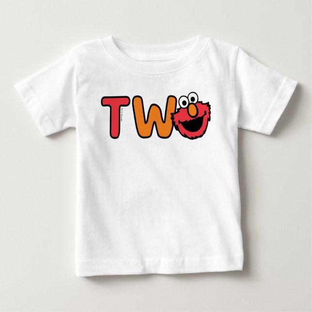 Camiseta Para Bebê Segundo Aniversário do Elmo (Frente)
