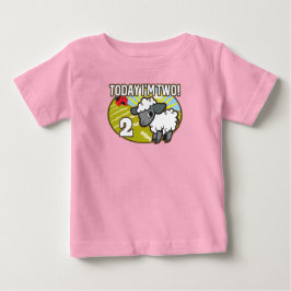 Camiseta Para Bebê Segundo aniversário do garoto hoje sou dois! Lâmpa