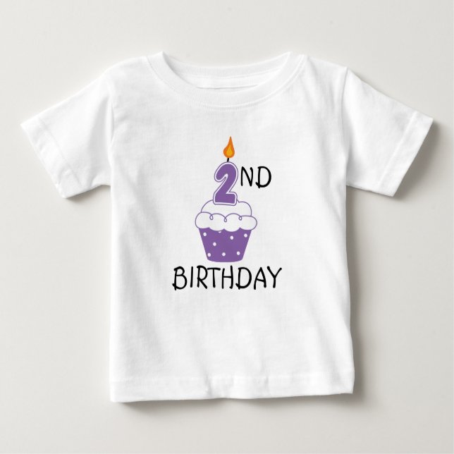 Camiseta Para Bebê segundo aniversário T-Shirt para crianças (Frente)