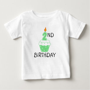 Camiseta Para Bebê segundo aniversário T-Shirt para crianças