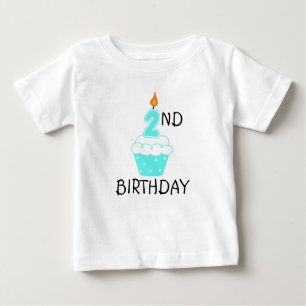Camiseta Para Bebê segundo aniversário T-Shirt para crianças