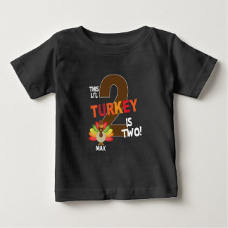Camiseta Para Bebê segundo de Ação de Graças festa de aniversário li'
