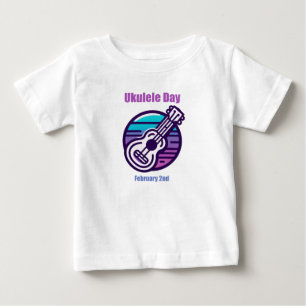 Camiseta Para Bebê Segundo Fev - Dia Ukulele