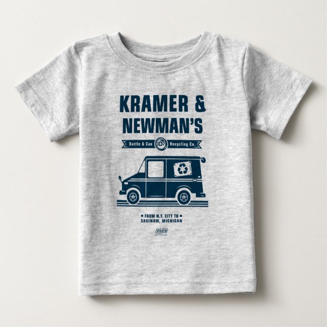 Camiseta Para Bebê Seinfeld | Kramer & Newman's Reciclagem Co. (Frente)