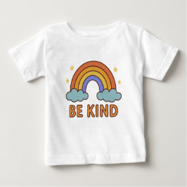Camiseta Para Bebê "Seja Bastante Arco-Íris - Design de Cotação Posit