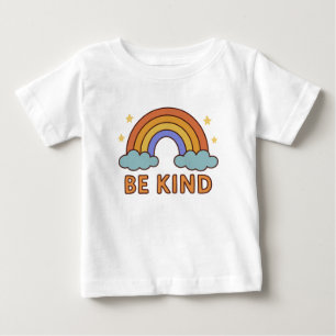 Camiseta Para Bebê "Seja Bastante Arco-Íris - Design de Cotação Posit