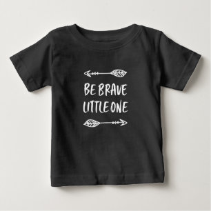 Camiseta Para Bebê Seja corajosa, pequena tipografia, crianças, t-shi