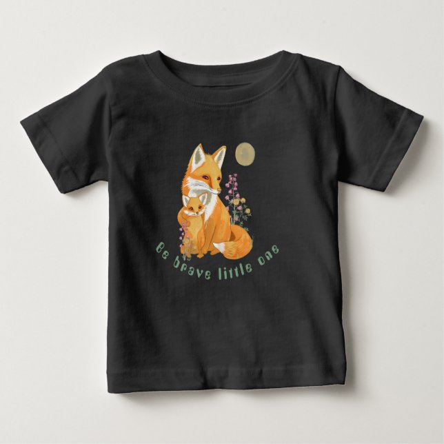 Camiseta Para Bebê Seja corajoso, pequeno T-Shirt (Frente)