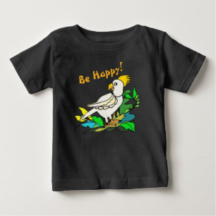 Camiseta Para Bebê Seja feliz coquetel T-Shirt