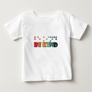 Camiseta Para Bebê Seja gentil com a consciência da cegueira da liter