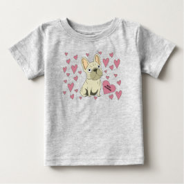 Camiseta Para Bebê Seja meu namorado, Bulldog Francês