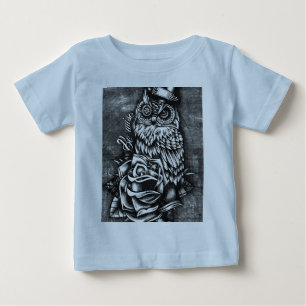 Camiseta Para Bebê Seja trabalhos de arte sábios da coruja do estilo