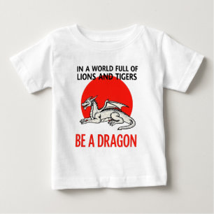 Camiseta Para Bebê Seja um Dragão - design de fantasia única