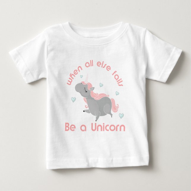 Camiseta Para Bebê Seja um Unicórnio (Frente)