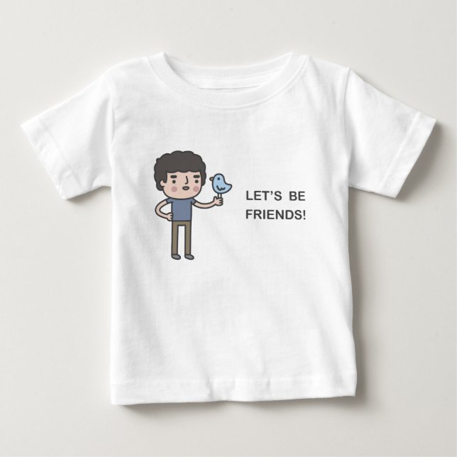 Camiseta Para Bebê Sejamos Amigos! (Frente)