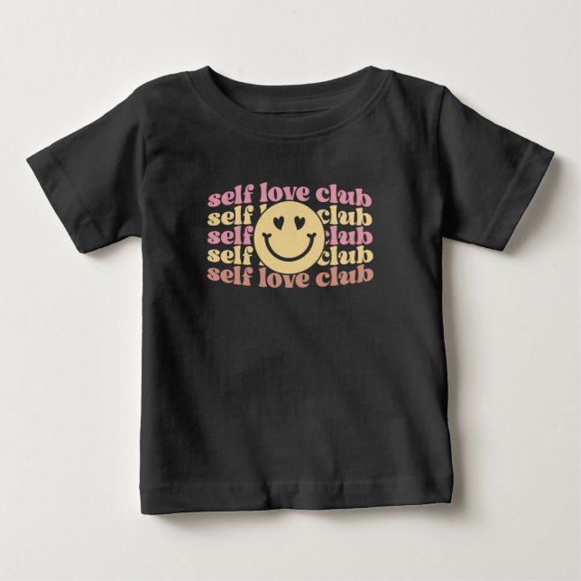Camiseta Para Bebê Self Love Club (Frente)