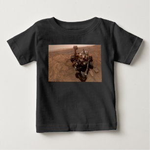 Camiseta Para Bebê Selfie de Marte Curiosity Red Martian Paisagem