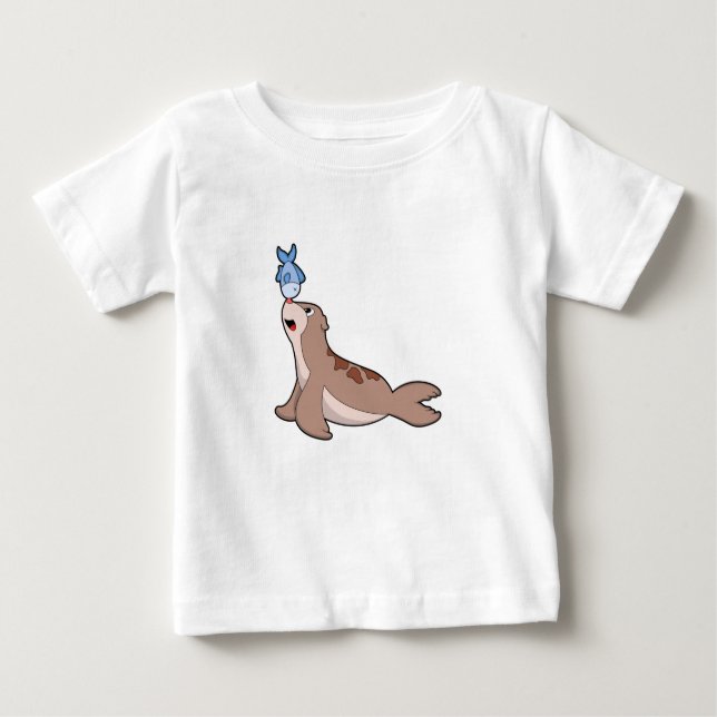 Camiseta Para Bebê Selo com peixe (2).PNG (Frente)