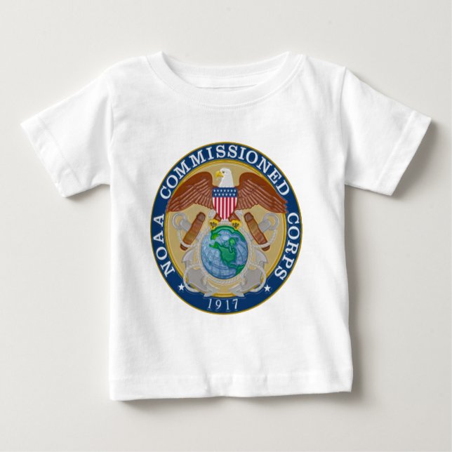 Camiseta Para Bebê selo do Corps encomendado pela NOAA (Frente)