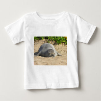 Camiseta Para Bebê Selo havaiano sonolento da monge