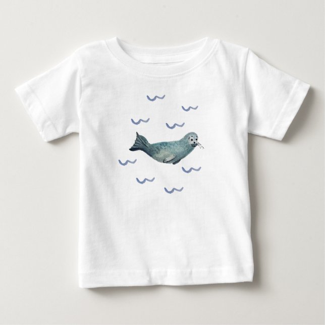 Camiseta Para Bebê Selo T-Shirt (Frente)