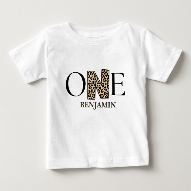 Camiseta Para Bebê Selva de primeiro aniversario Selvagem Personaliza (Frente)