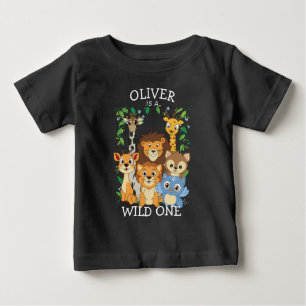 Camiseta Para Bebê Selva Uma Selva Safari Bebê primeiro aniversario C