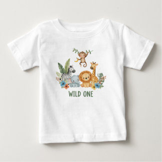 Camiseta Para Bebê Selvagem - Animais da Selva