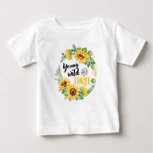 Camiseta Para Bebê Selvagem novo e t-shirt três