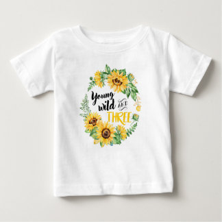 Camiseta Para Bebê Selvagem novo e t-shirt três