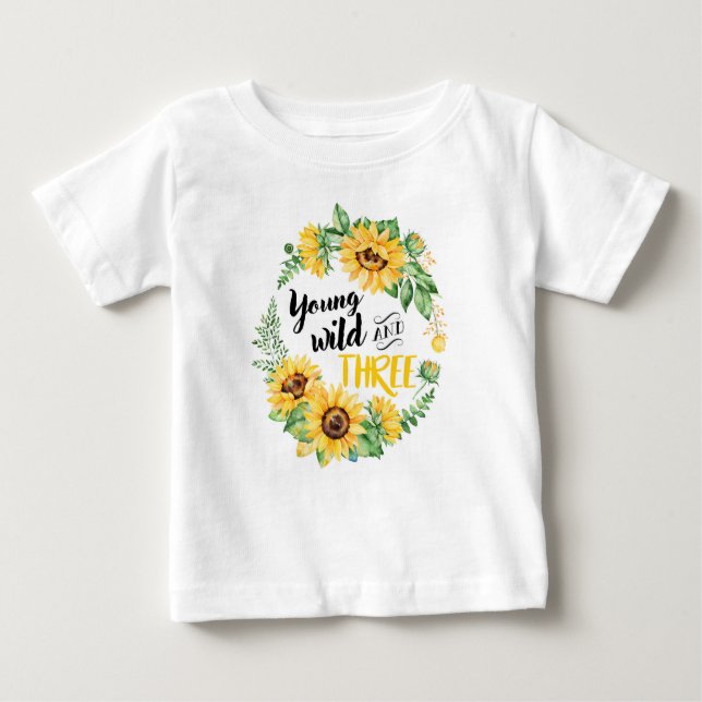 Camiseta Para Bebê Selvagem novo e t-shirt três (Frente)