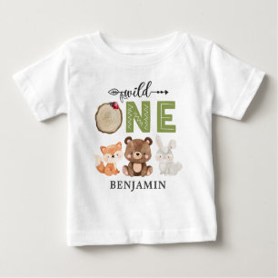 Camiseta Para Bebê SELVAGEM PRIMEIRO Aniversário