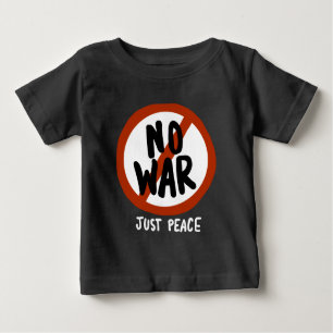 Camiseta Para Bebê Sem guerra Apenas Paz