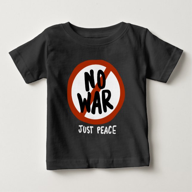 Camiseta Para Bebê Sem guerra Apenas Paz (Frente)
