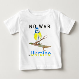 Camiseta Para Bebê Sem guerra de aves aquáticas na Ucrânia Bolsa de l