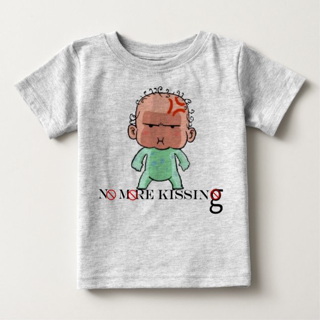 CAMISETA PARA BEBÊ SEM MAIS BEIJOS (Frente)