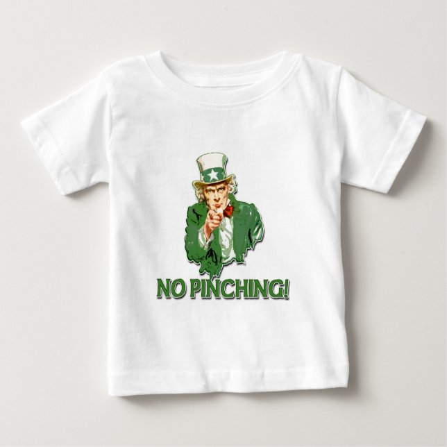 Camiseta Para Bebê SEM PINCHAR Tio Sam (Frente)