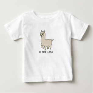 Camiseta Para Bebê "Sem Prob-Llama" Desenho Fofo - Vibrações Relaxant