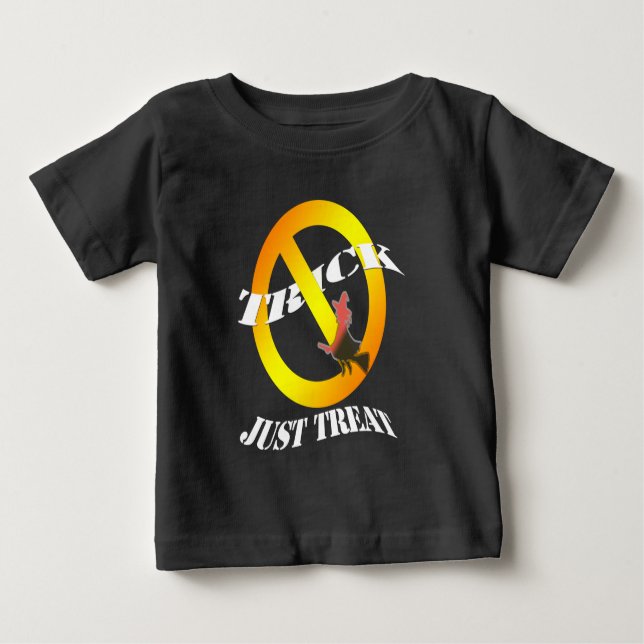 Camiseta Para Bebê Sem truque só trata T-Shirt (Frente)