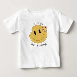 Camiseta Para Bebê Sempre continue sorrindo 