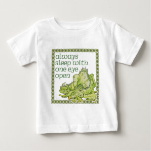 Camiseta Para Bebê Sempre dormir com um olho aberto
